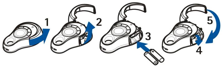 NOKIA PT-3 - ■ Insertion des batteries - 1