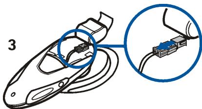 NOKIA WIRELESS AUDIO HEADSET HDW-2 - Changing the battery - 3