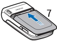NOKIA 6086 - Instalar la tarjeta SIM y la bateria - 3