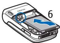 NOKIA 6086 - Instalar la tarjeta SIM y la bateria - 2