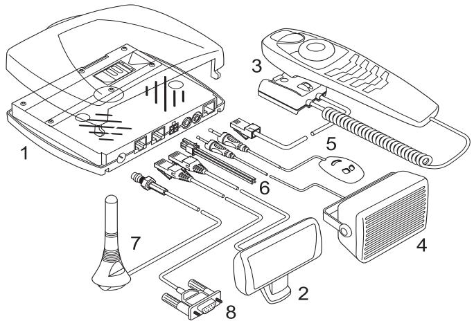 Exploded view diagram of a device with numbered parts for identification