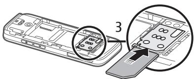 Diagram showing a device with labeled parts and a magnified inset highlighting a component labeled '3'