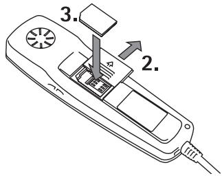 Diagram of a handheld device with labeled parts and directional arrows indicating movement or operation.