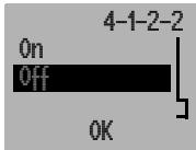 0n Off 4-1-2-2 OK