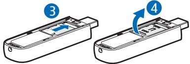 NOKIA INTERNET STICK CS-10 - ■ Insérer la carte SIM - 4