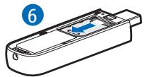 NOKIA INTERNET STICK CS-10 - ■ Insérer la carte SIM - 6