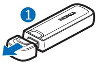 NOKIA INTERNET STICK CS-15 - Insert the SIM card - 2