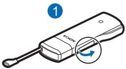 NOKIA INTERNET STICK CS-18 - Insert a microSD card - 1