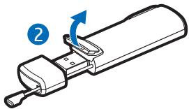 NOKIA INTERNET STICK CS-18 - Insert the SIM card - 3