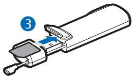 NOKIA INTERNET STICK CS-18 - Insert the SIM card - 4