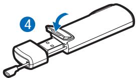 NOKIA INTERNET STICK CS-18 - Insert the SIM card - 5