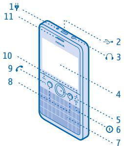 NOKIA ASHA 210 - Keys and parts - 1