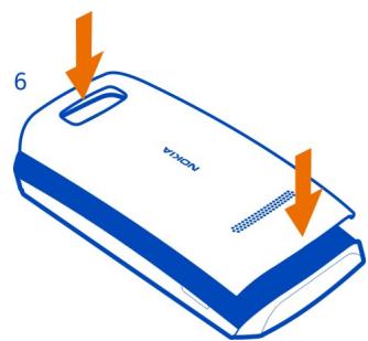 NOKIA ASHA 305 - Insert a primary SIM card and battery - 7