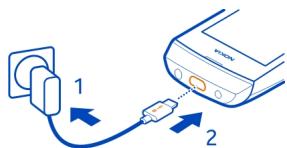 NOKIA ASHA 305 - Charge the battery over USB - 1