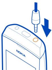 NOKIA ASHA 305 - Connect a headset - 1