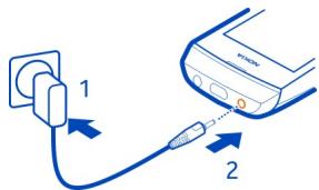 NOKIA ASHA 305 - Charge the battery - 1