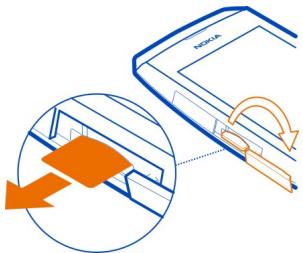 NOKIA ASHA 305 - Remove the memory card - 1