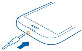 NOKIA LUMIA 510 - Connect the headset - 1