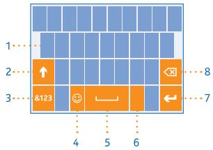 NOKIA LUMIA 510 - Use the on-screen keyboard - 1