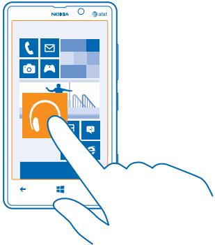 NOKIA LUMIA 820 - Tap and hold to drag an item - 1