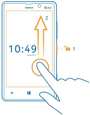 NOKIA LUMIA 820 - Unlock the keys and screen - 1