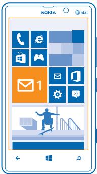 NOKIA LUMIA 820 - Open mail from the start screen - 1