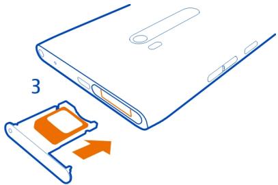 NOKIA LUMIA 900 - Insert the SIM card - 4