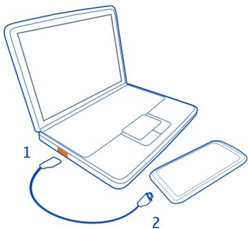 NOKIA LUMIA 900 - Charge from a computer - 1