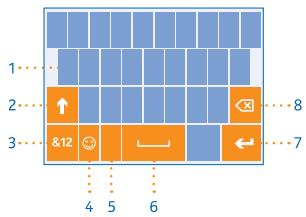 NOKIA LUMIA 920 - Use the on-screen keyboard - 1