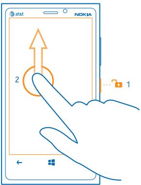 NOKIA LUMIA 920 - Unlock the keys and screen - 1