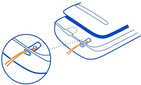 NOKIA 808 - Attach a wrist strap or lanyard - 1