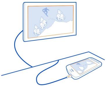 NOKIA 808 - Connect your phone to the TV - 1