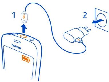 NOKIA 808 - Charge the battery - 2