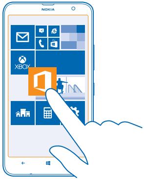NOKIA LUMIA 1320 - Tap and hold to drag an item - 1