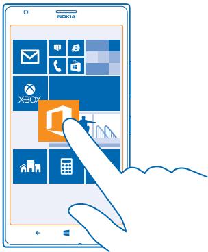 NOKIA LUMIA 1520 - Tap and hold to drag an item - 1