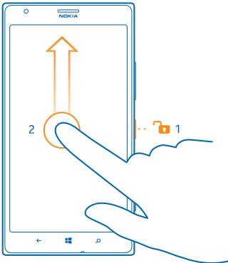 NOKIA LUMIA 1520 - Unlock the keys and screen - 1