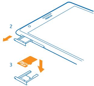 NOKIA LUMIA 1520 - Insert the memory card - 5