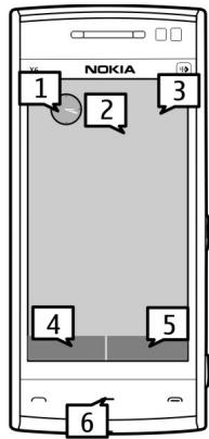 NOKIA X6 16 GB - Interactive display elements - 1