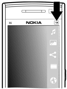 NOKIA X6 16 GB - Media key - 1