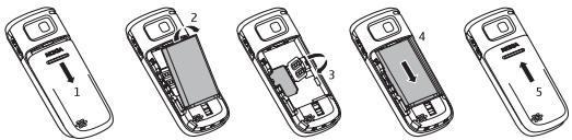 NOKIA 1680 - ■ Install the SIM card and battery - 2