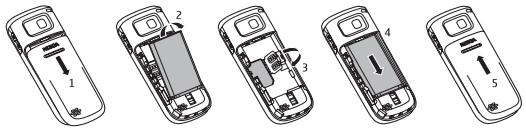 NOKIA 1680 - ■ Instalar la tarjeta SIM y la batería - 2