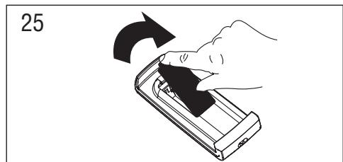 DELONGHI PAC WE125 ECO - Inserting or replacing the batteries - 1