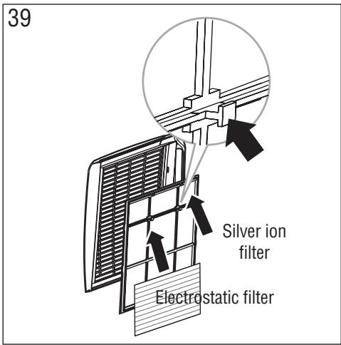 DELONGHI PAC WE125 ECO - Fitting the filters to the grille - 1