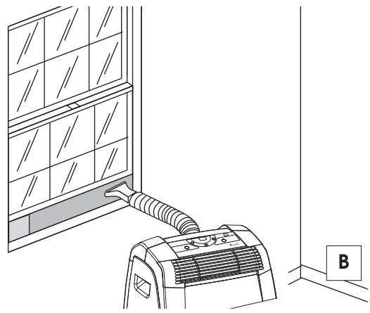 DELONGHI PAC C100 - FOR OPTIMAL RESULTS SET-UP IN A DOUBLE-HUNG WINDOW: - 2