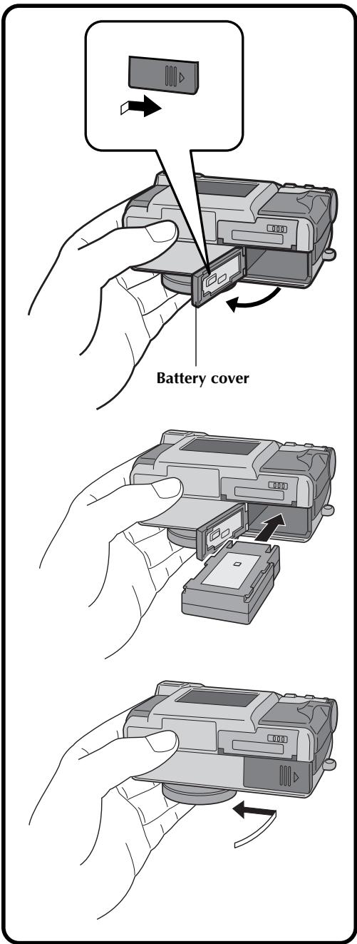 JVC GC-X3 - Installing a Charged Battery - 1
