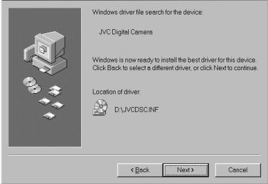 JVC GC-X3 - Confirm that "CD-ROM drive" has been checked, then click the "Next" button. - 4