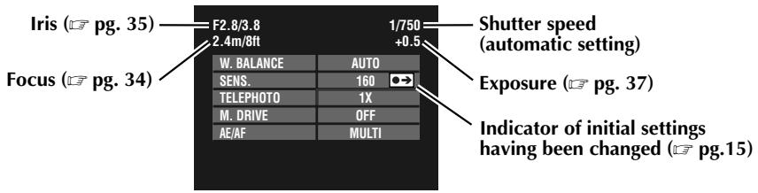 JVC GC-X3 - CAMERA SETTING Confirmaton Screen - 1