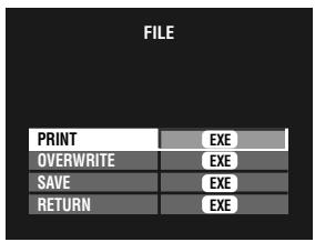 JVC GC-X3 - To print the picture that is currently displayed, press the EXE button. - 4