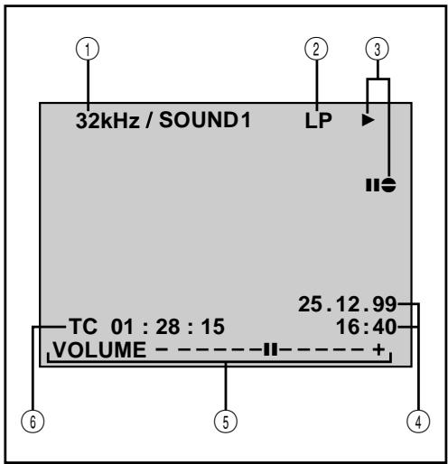 JVC GR-DVX4 - LCD Monitor/Viewfinder Indications During Playback - 1