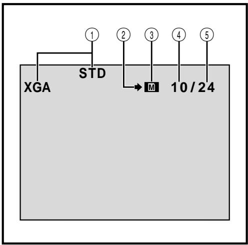 JVC GR-DVX8 - LCD Monitor/Viewfinder Indications During D.S.C. Recording Only - 1